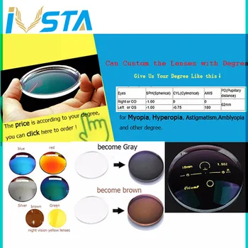 IVSTA 5 в 1 клип на слънчеви очила поляризирани магнитни очила за късогледство мъже TR90 рецепта квадратни оптични рамки маниак на тема за оглед
