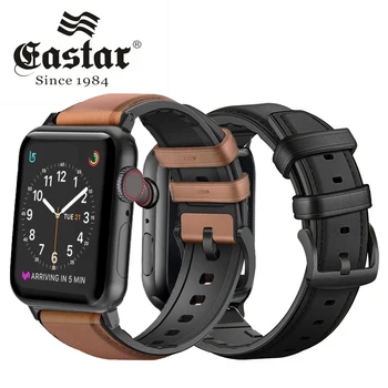 Силикон Кожена каишка за Apple Watch band 40 мм iWatch Band 38 мм 42 мм 44 мм каишка за часовник гривна apple watch серия 5 4 3 2 1