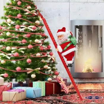 2020 Електрически Дядо Коледа Изкачване На Стълба Виси Украса На Партията На Декорация На Коледна Украса На Коледната Елха На Нова Година Децата Подаръци