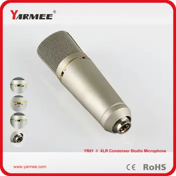 Най-доброто качество на кардиоид/Bi/Omni широко приложение кабелна электретный студиен микрофон караоке записывающий микрофон YR01