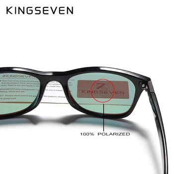 Оригиналната марка KINGSEVEN класически поляризирани очила на Мъже, Жени шофиране квадратна рамка слънчеви очила мъжки Goggle UV400 Gafas De Sol