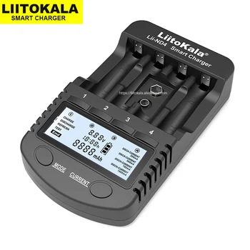 LiitoKala Lii-ND4 NiMH/Cd charger aa aaa charger LCD дисплей и тест на капацитета на батерията за батерии 1.2 V aa aaa и 9V