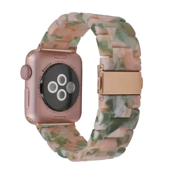 Смола каишка за Apple Watch 6 SE 5 4 Band 44 mm 40mm 38mm 42 милиметра лесен женски модерен гривна за iWatch Series 3 2 Wristbelt