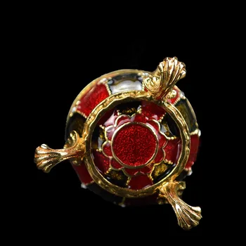 QIFU Fashion Red and Black Faberge Egg Jewelry Box за декорация на дома