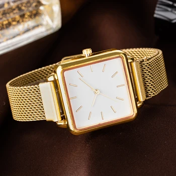 Дамски Часовници Top Brand Luxury 2020 Fashion Watch Women Simple Stainless Steel Belt Ръчен Часовник Случайни Подарък Reloj Mujer Elegante