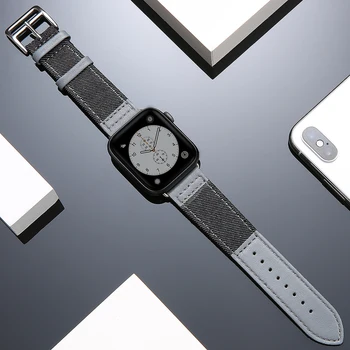 каишка за apple watch 6 група 44 мм 40 мм Италия каре естествена кожа гривна каишка iwatch серия SE 5 4 3 38 мм 42 мм и каишка за часовник