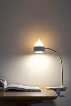 Творчески котка настолна лампа 2 в 1 LED сладко момиче децата маса, легло четене на книга 360 градуса гъвкава гъша шия клип маса Amblent лампа