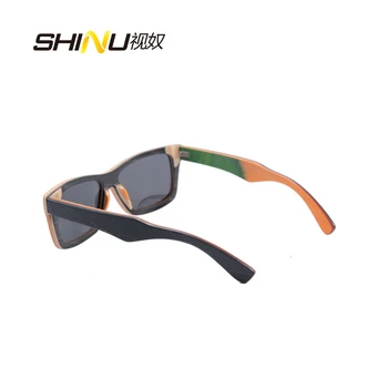 Мода дървени слънчеви очила марка дизайнер летните слънчеви очила Очила за жените и мъжете поляризирани слънчеви очила Oculos Masculino анти-UVA / UVB нюанс