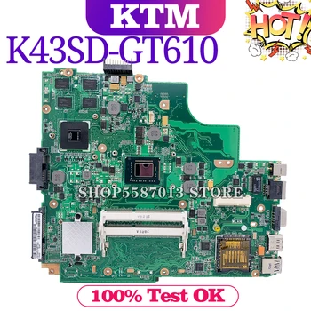 A84S за ASUS K43SD A43S REV:5.0 дънна платка на лаптоп mainboard I3 GT610M/2G test OK тест