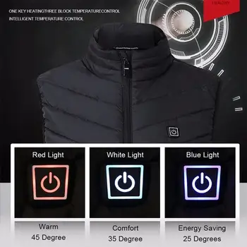 Външни електрически жилетка с топъл USB нагревателен жилетка Зимни термоткань перо гореща разпродажба на къмпинг туризъм топло ловно яке