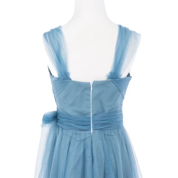 FENTEFEN 2020 дълга вечерна рокля A-line Vestido de Феста Pleat V-образно деколте, вечерни абитуриентски рокли Robe de Soiree Longue Dress