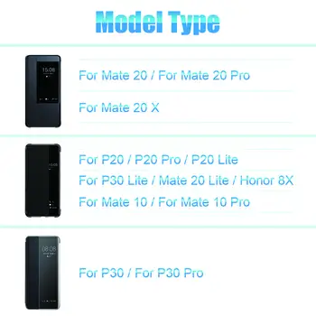 Smart View кожен калъф Huawei P40 P20 P30 Pro Капитан 20 10 9 Lite P10 Plus Honor 20 Pro 10 9 Lite 9X P Smart 2019 флип-надолу на кутията