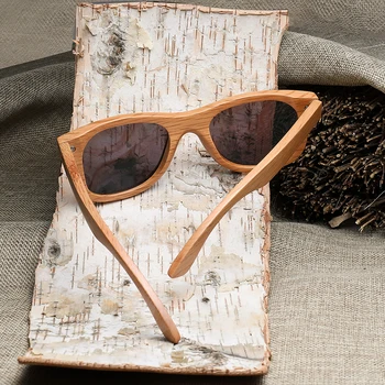 2019 жените и мъжете дървени бамбукови слънчеви очила поляризирани лещи ретро винтидж марка дизайнер