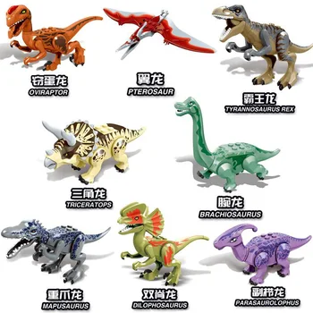Набор от продажба на строителни блокове свиреп свят на динозаврите Птеранодон D-REX тираннозавры динозавър Рекс фигурки за детски играчки ZM319