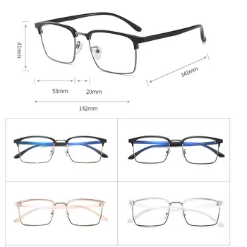 Cubojue прозрачни очила на Мъже, Жени Полуободка квадратен Eyebow дограма точки души широко лице очила за оптична късогледство