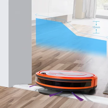 Fmart Robot Vacuum Cleaner YZ-Q2 сухо и мокро почистване на твърдия пол Пет Hair Planned Cleaning 1000pa засмукване прахосмукачка