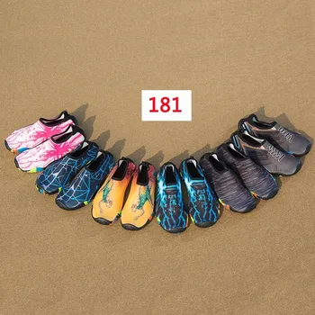 Подвижна увеличителем Аква обувките на жените и мъжете открит плувен водни обувки плюс размера на Морски Плаж обувки, спортна апартамент нагоре по веригата маратонки еластичен