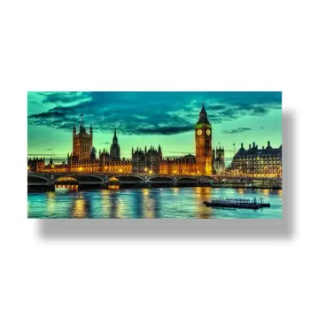 Платно HD печат на изкуството на стената Лондон улица градския пейзаж, плакат на Биг Бен живопис модерен начало декор хол рамка за картина без рамка