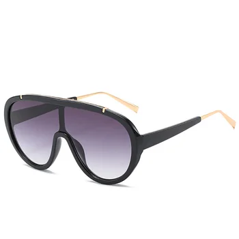 Босилек 2020 мода големи слънчеви очила Маска Жени стил ретро марката дизайн щит наклон слънчеви очила Oculos De Sol