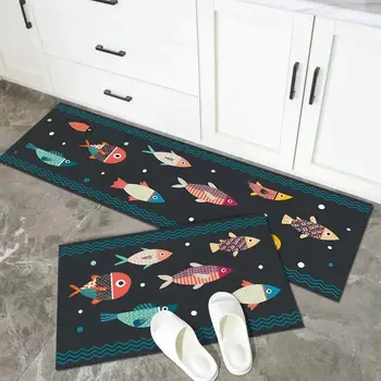 Кухненски мат дълъг вход в спалнята на мат 3D модел украса на дома пол хол килим баня нескользящий килим